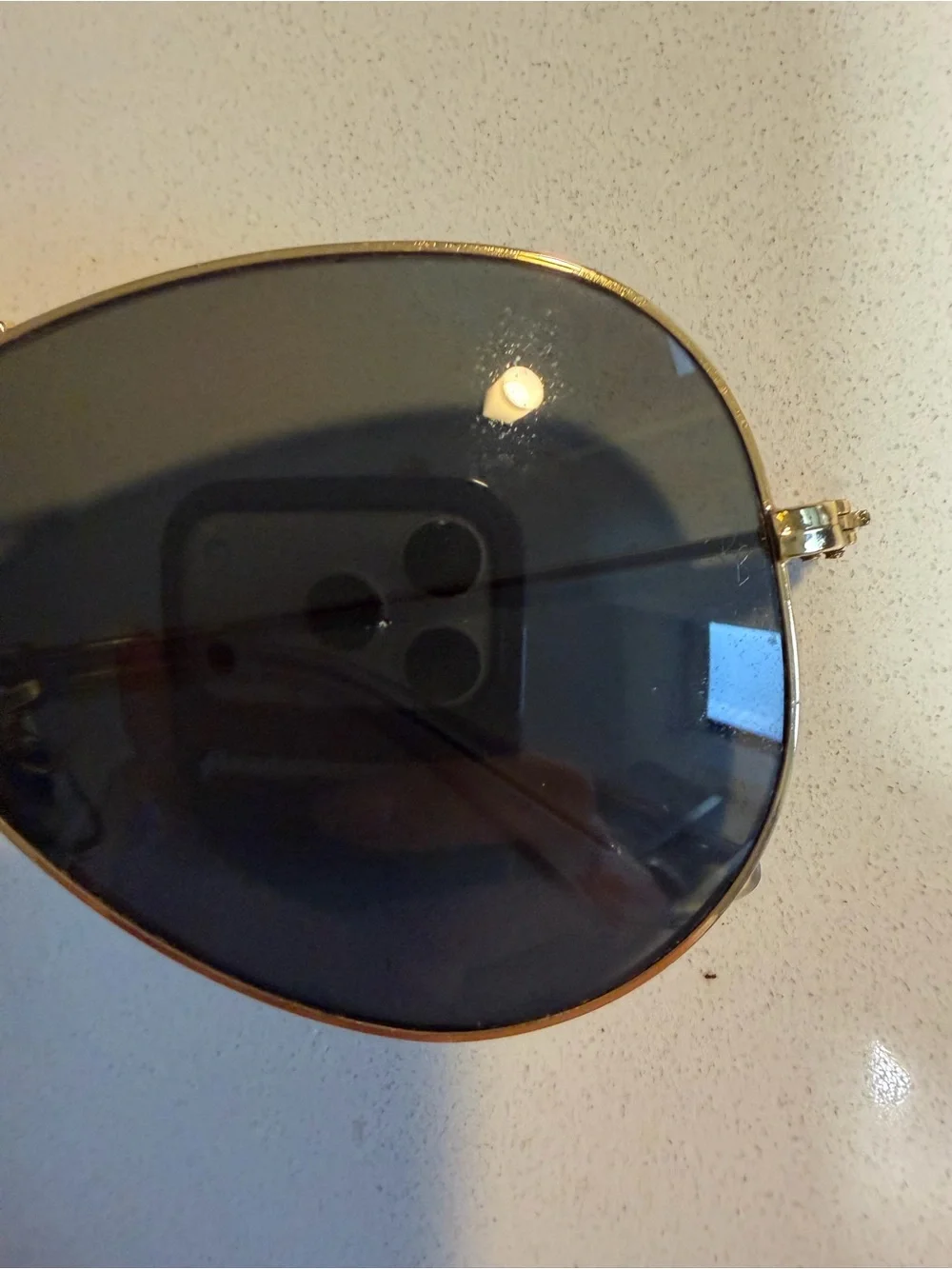 Ray-Ban Aviator Sunglasses in Gold with Dark Lenses